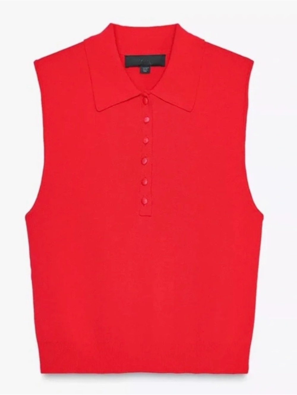 Zara Red Sleeveless Polo Knit Tank Size Medium
